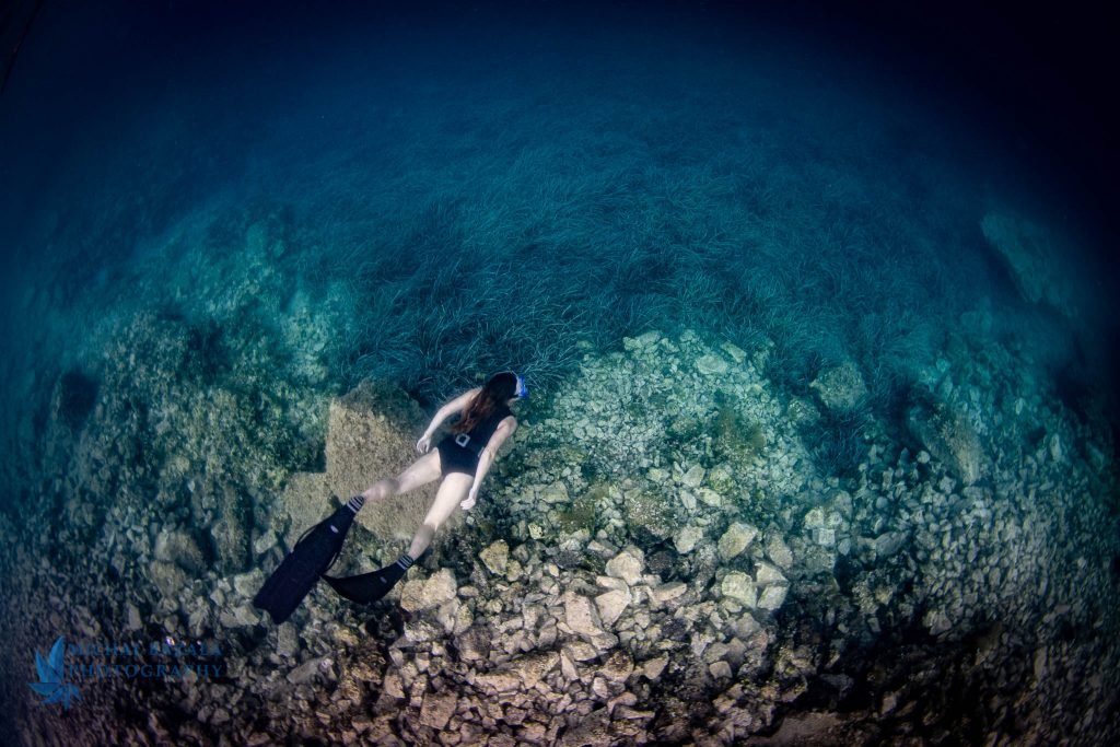 freediving sesja zdjęciowa pod wodą